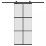 vidaXL Ușă glisantă cu set de feronerie sticlă temperată și aluminiu