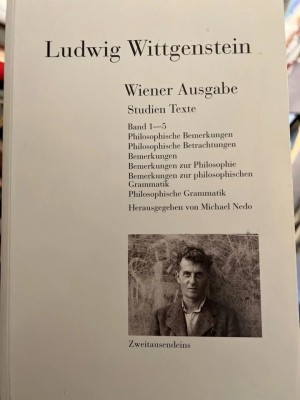 Wiener Ausgabe 1-5 / Ludwig Wittgenstein 1374p foto