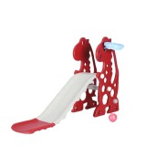 Tobogan Copii Dinozaur Rosu 1-4 Ani, Interior/Exterior, Cos Baschet, Scari Anti-Alunecare, Plastic HDPE Rezistent, 130x36x85cm, Max 30kg
