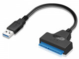 Cablu adaptor convertor USB 3.0 - SATA 22 pini pentru HDD si SSD, Oem