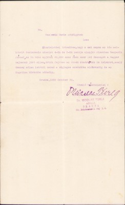A2540N Semnătura olografă a avocatului Nicolae Turla din Oradea, 1932 foto