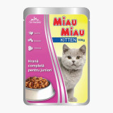 Miau Miau Kitten Mancare umeda pisici, 100 g