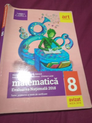 MATEMETICA EVALUARE NATIONALA 2018 MARIUS PERIANU CLASA VIII foto