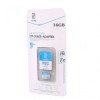 Card de memorie MicroSD, 16 GB, adaptor inclus, clasa 10, alb albastru