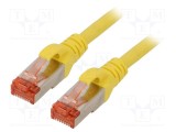 Cablul Patch S/FTP 6 litat Cu LSZH galben 0,5m 27AWG DIGITUS
