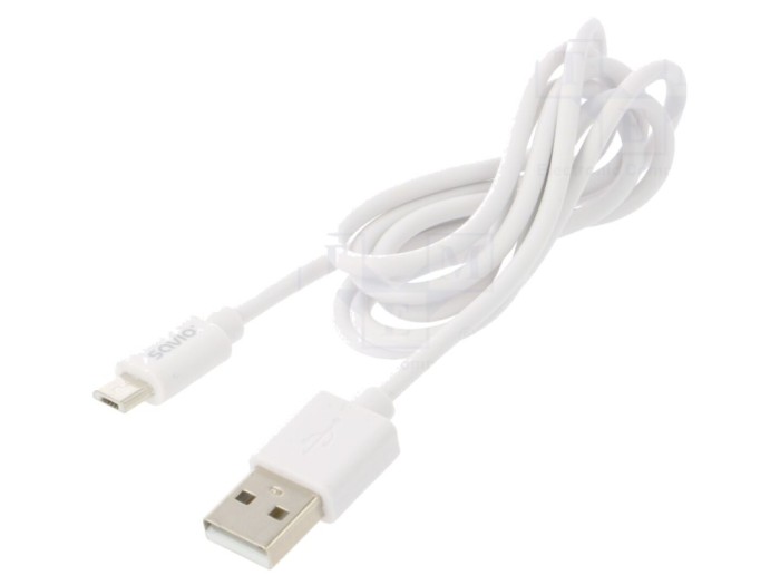 Cablu USB 2.0 A-Micro B 1m Alb
