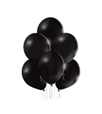 Set 100 baloane pastel negru 30 cm B105 foto