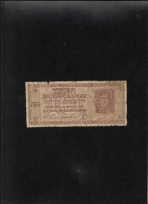 Ucraina 10 karbovantsiv karbowanez 1942 seria084592 uzata foto