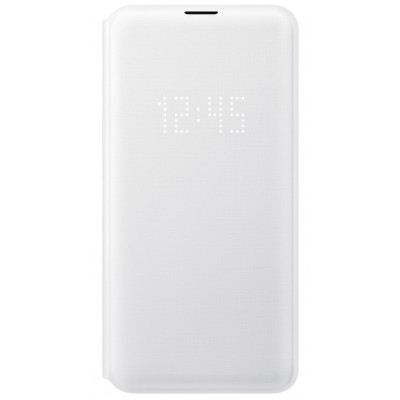 Husa Textil Samsung Galaxy S10e G970, Led View, Alba EF-NG970PWEGWW foto