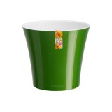 Ghiveci din plastic Arte, cu auto-udare, verde-alb, D 13.5 cm