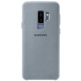 Husa de protectie Samsung Alcantara pentru Galaxy S9 Plus, Mint, Gri, Alt material, Carcasa