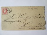 Rară! Scrisoare istorică cu timbru 5 Kreuzer 1871 circulată la Hermannstadt(Sibiu) 1873
