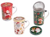 Cumpara ieftin Set 3 cani Craciun portelan multicolor &Oslash; 8 cm x 10,5 H, 350 ml