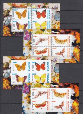 Burundi 2011 - FLUTURI - 4 Colite D + NDT - MNH foto