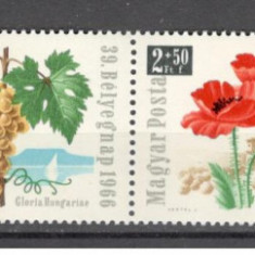 Ungaria.1966 Ziua marcii postale-streif SU.271
