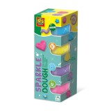 Plastilina Stralucitoare 4 Culori, SES Creative