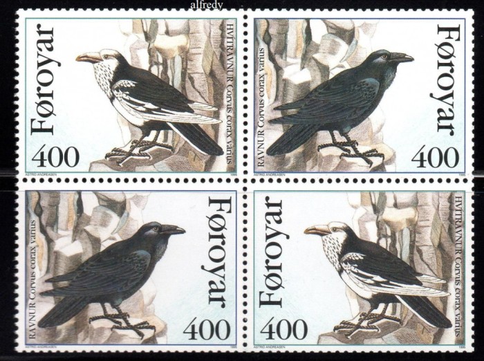 FEROE 1995, Fauna, Pasari, serie neuzata, MNH