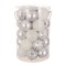 Set 30 de globuri pentru brad, 7 cm, Alb