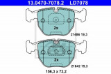 Set placute frana,frana disc BMW Seria 7 (E38) (1994 - 2001) ATE 13.0470-7078.2