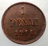7.244 FINLANDA NIKOLAI II 1 PENNI 1911 XF