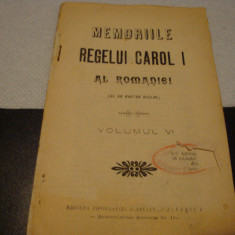 Memoriile Regelui Carol I al Romaniei - volumul 6-interbelica-uzata,fara coperti