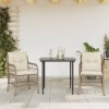 VidaXL Set bistro cu perne, 3 piese, bej, poliratan
