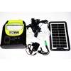 Sistem de iluminat solar, cu radio si bluetooth, tensiune maxima 9V, USB 5V, negru/verde