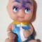 Jucarie veche de colectie figurina din cauciuc - Bebe cu minge biberon