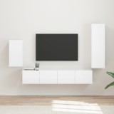Cumpara ieftin Set comoda TV 4 buc. 31 x 30 x 100 cm Alb lucios