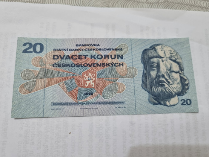 bancnota cehoslovacia 20 k 1970