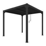 Pergola Gradina Mirpol LUXE 3x3m Aluminiu Antracit Acoperis Retractabil Terasa Exterior