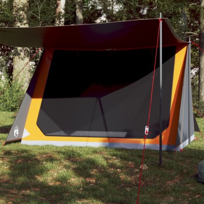 Gossi cort de camping pentru 2 persoane, gri/portocaliu, impermeabil foto