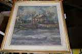 Nicolae Savopol (1905-1982) Tablou Marina Peisaj 50/50cm