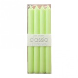 Set 4 lumanari, flippy, pentru suport de masa, fara miros si fum, din parafina, 2.2 x 25 cm, verde