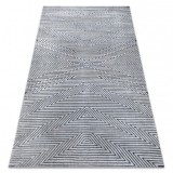 Covor Structural SIERRA G5013 țesute plate gri - Zig zag, etnic, 120x170 cm, Dreptunghi, Polipropilena