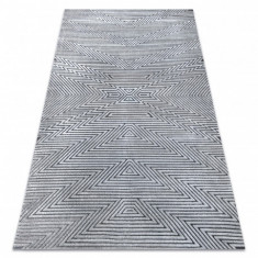 Covor Structural SIERRA G5013 țesute plate gri - Zig zag, etnic, 120x170 cm