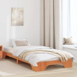 VidaXL Cadru de pat Maro ceruit 90 x 190 cm Lemn masiv de pin