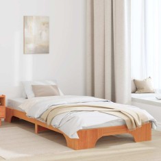 vidaXL Cadru de pat Maro ceruit 80 x 200 cm Lemn masiv de pin 872883