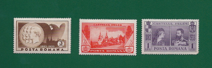 ROMANIA 1933 - SEMICENTENARUL CASTELULUI PELES, MNH - LP 105