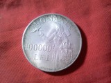 Moneda 100 000 lei 1946 Mihai I , Pacea , argint , cal. F.Buna , luciu batere