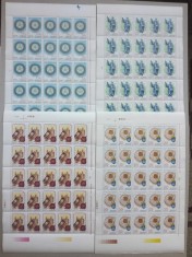 TIMBRE ROM&Acirc;NIA LP1330/1993 ANIVERSĂRI - EVENIMENTE SET4 coli 25 timbre MNH