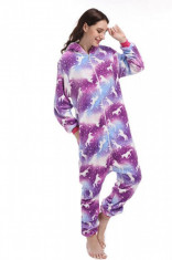 PJM146-2112 Pijama pufoasa intreaga cu model unicorn foto