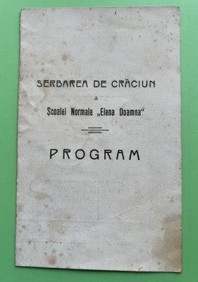 Program Serbarea de Craciun 1931 - Scoala Normala Elena Doamna foto