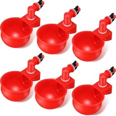 Set castroane pentru adapatori automate de pui, Rosu, 6 bucati