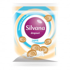 Dropsuri Silvana cu Aroma de Lapte, 75 g, Bomboane cu Lapte, Dropsuri cu Lapte, Bomboane Lapte, Dropsuri Lapte, Bomboane Silvana, Bomboane Aroma de La