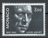 Monaco 1987 Mi 1833 MNH - 100 de ani de la nașterea lui Louis Jouvet, Nestampilat