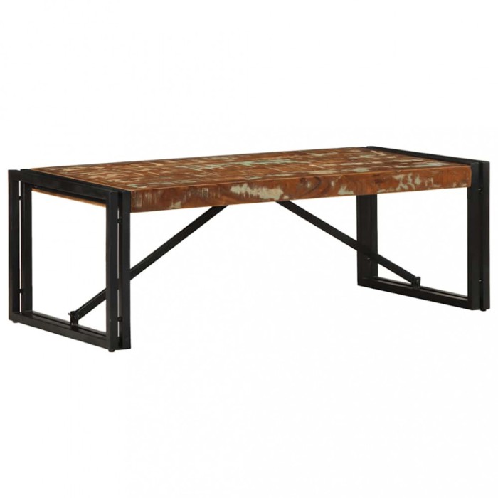 Gossi masuta de cafea multicolora 100x50x35 cm lemn masiv recuperat