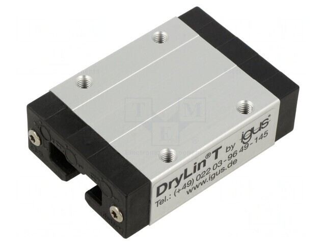 Trolley DryLin T Linear Guides Self-Regulating Size 01-15