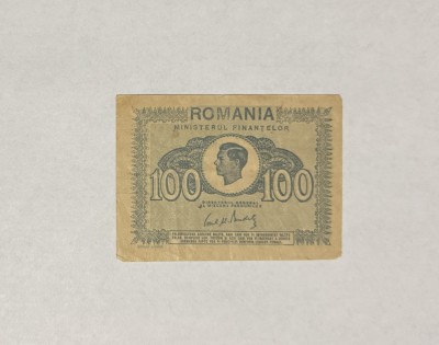 Bancnota Romania 100 lei 1945 F foto