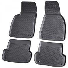 Set de 4 covorase cauciuc 3D stil tavita premium pentru Audi A4 B6, B7 din 2000-2008, Seat Exeo 2009-2013